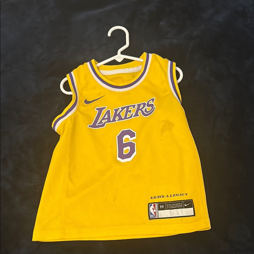 Nike Lakers Yellow and Purple Basketball Jersey